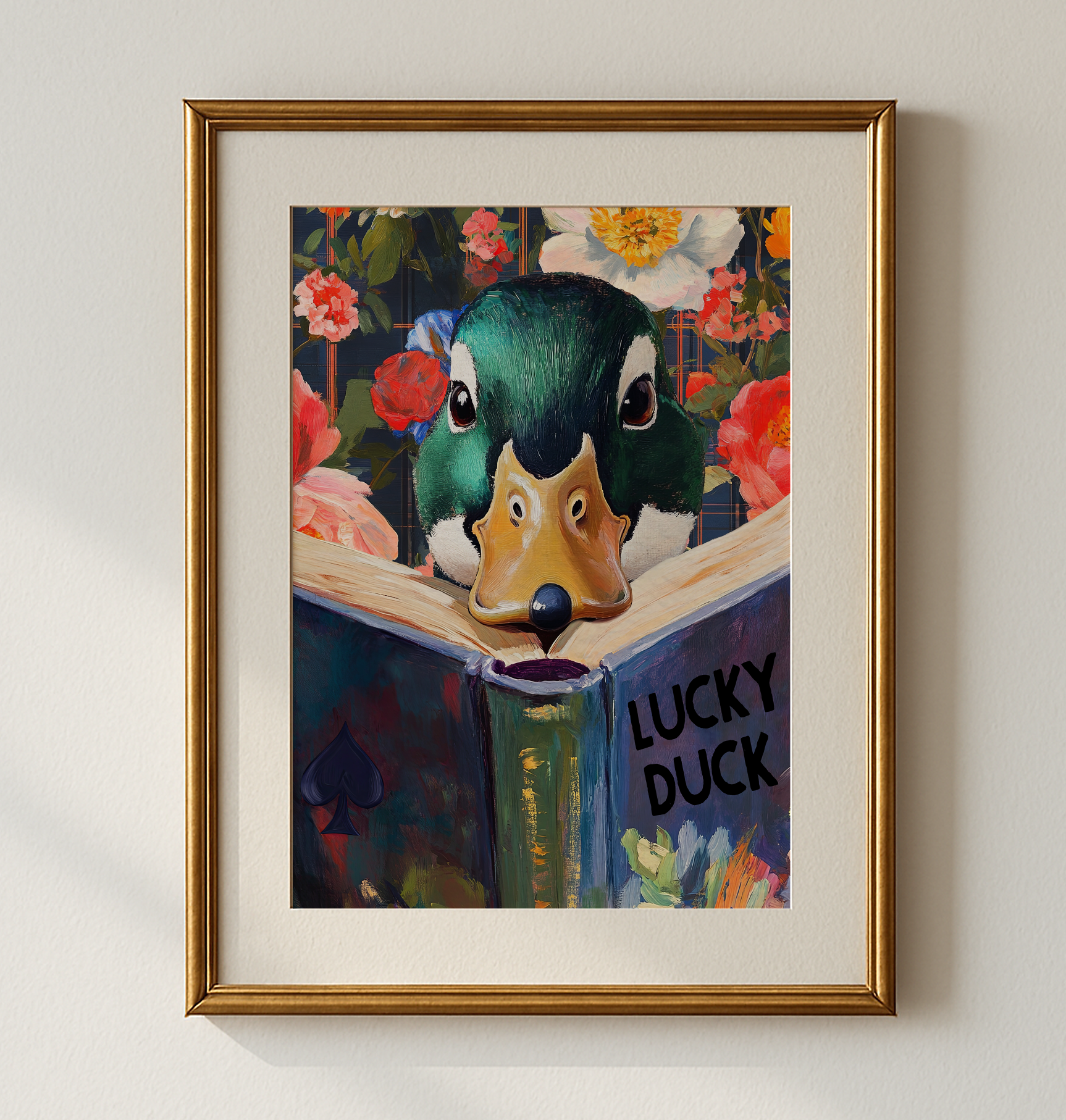 Mallard Duck Lucky Duck Art Print Whimsical Home Wall Decor - Image 5 by RebelMod