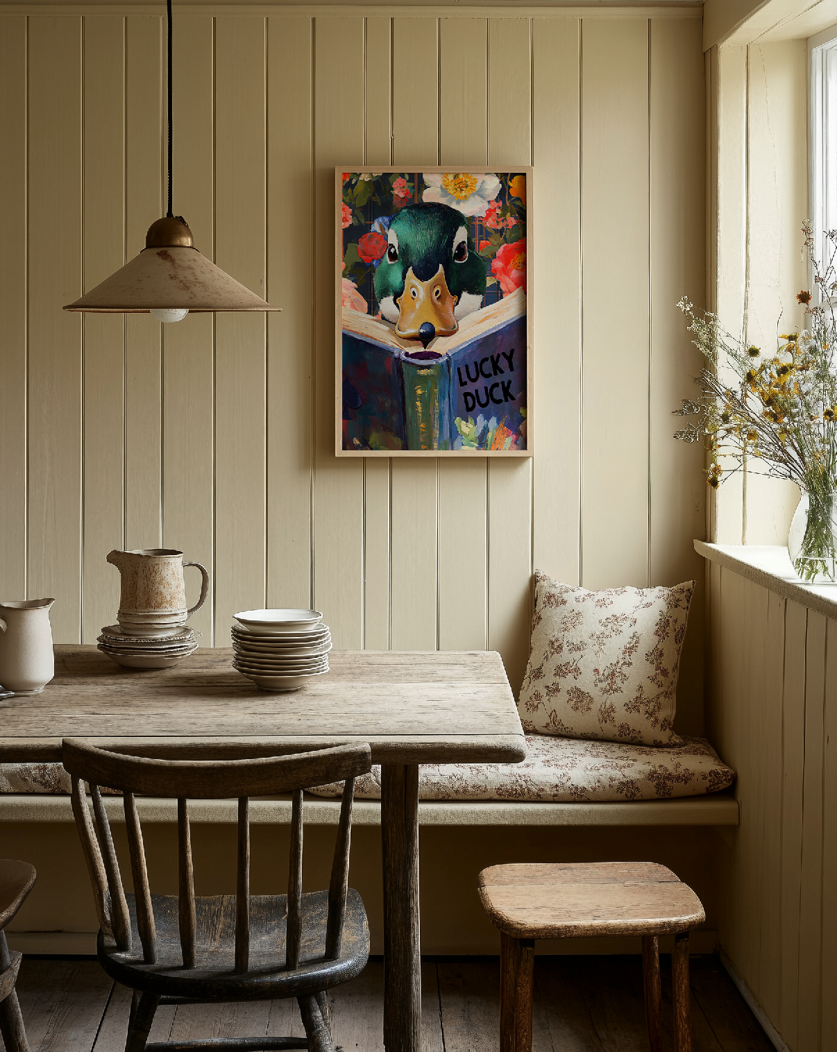 Mallard Duck Lucky Duck Art Print Whimsical Home Wall Decor - Image 6 by RebelMod