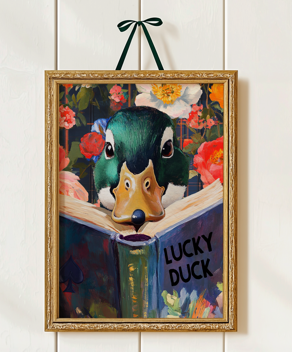 Mallard Duck Lucky Duck Art Print Whimsical Home Wall Decor - Image 9 by RebelMod