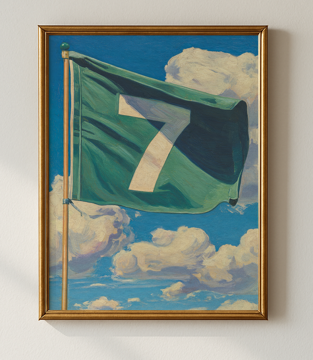 7th Hole Golf Art Print Green Wall Decor Poster - Image 3 by RebelMod