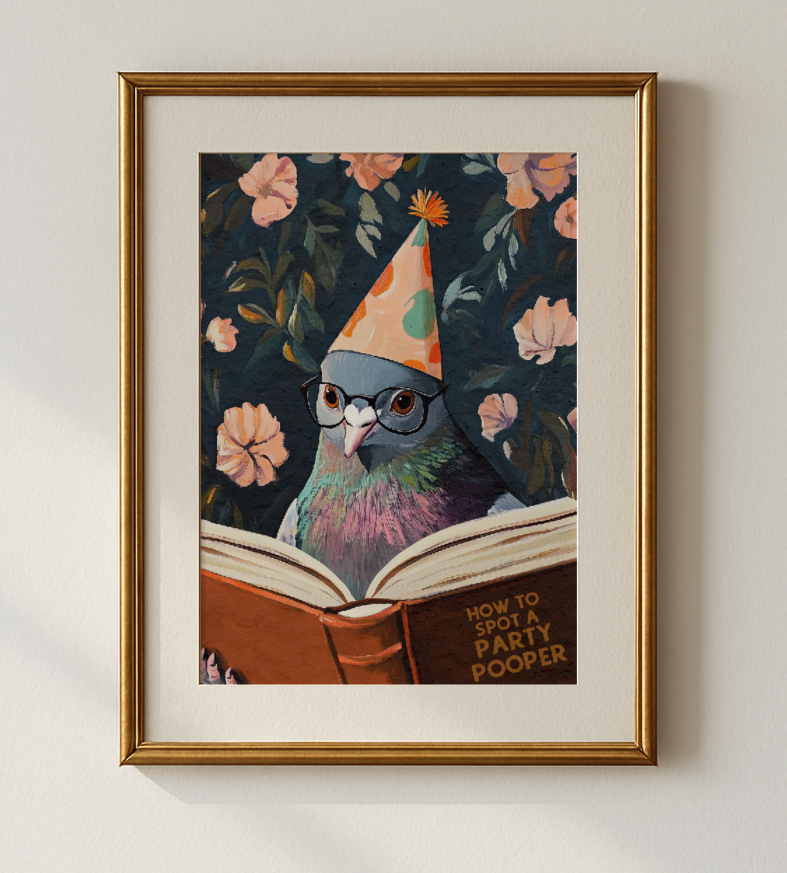 Funny Pigeon Reading Book Art Print Humorous Wall Decor - Image 5 by RebelMod