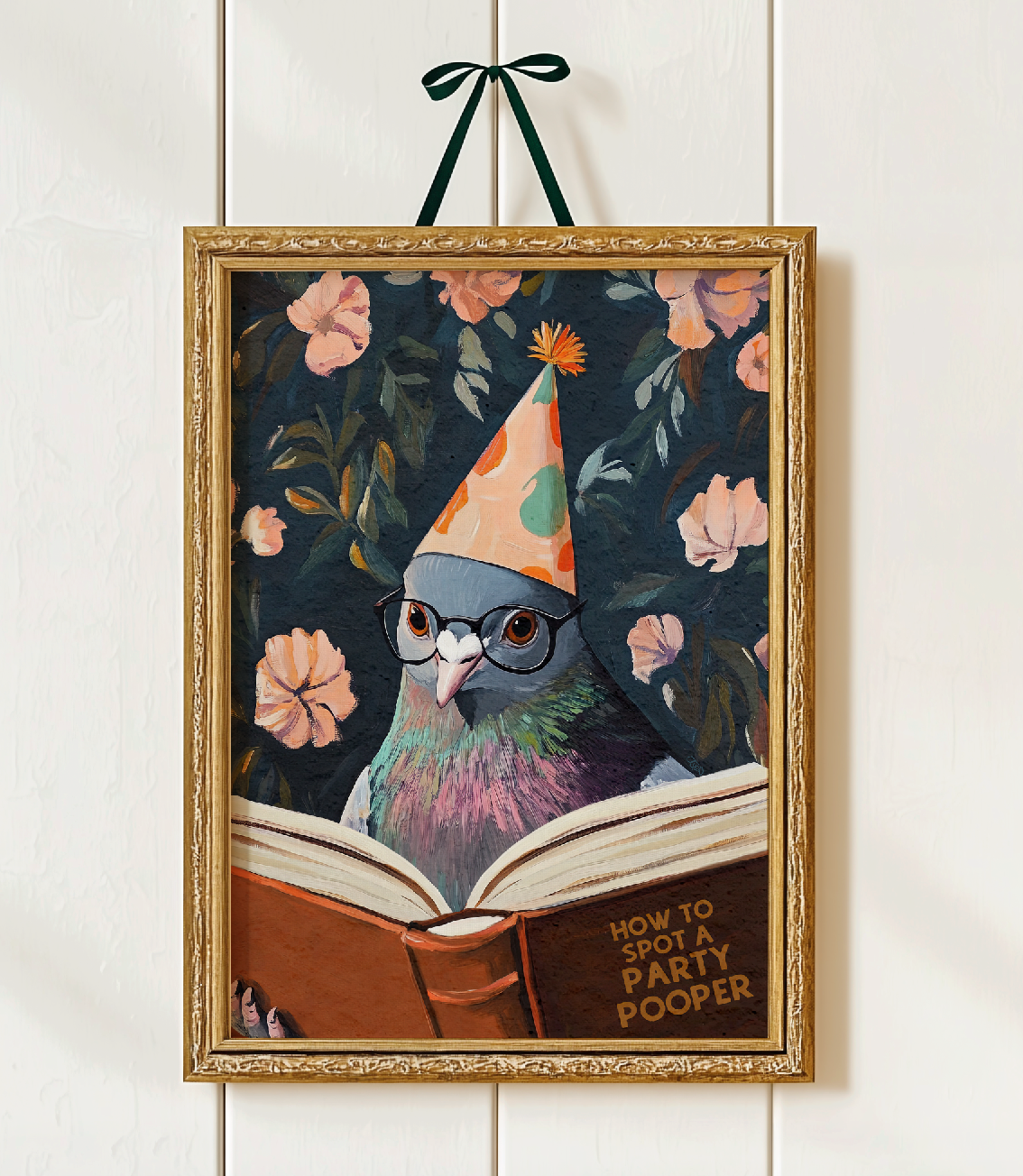 Funny Pigeon Reading Book Art Print Humorous Wall Decor - Image 2 by RebelMod