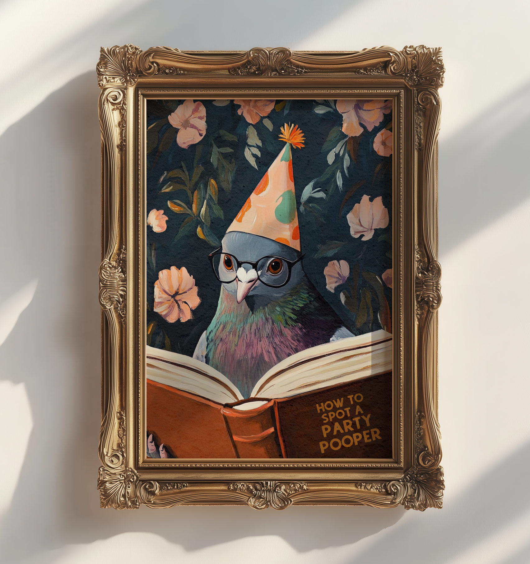 Funny Pigeon Reading Book Art Print Humorous Wall Decor - Image 8 by RebelMod