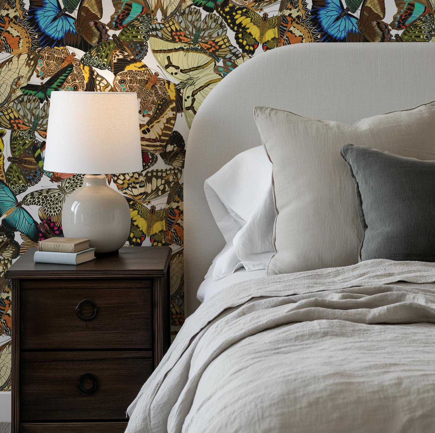 Butterfly Cabinet Wallpaper White - Image 3 by RebelMod