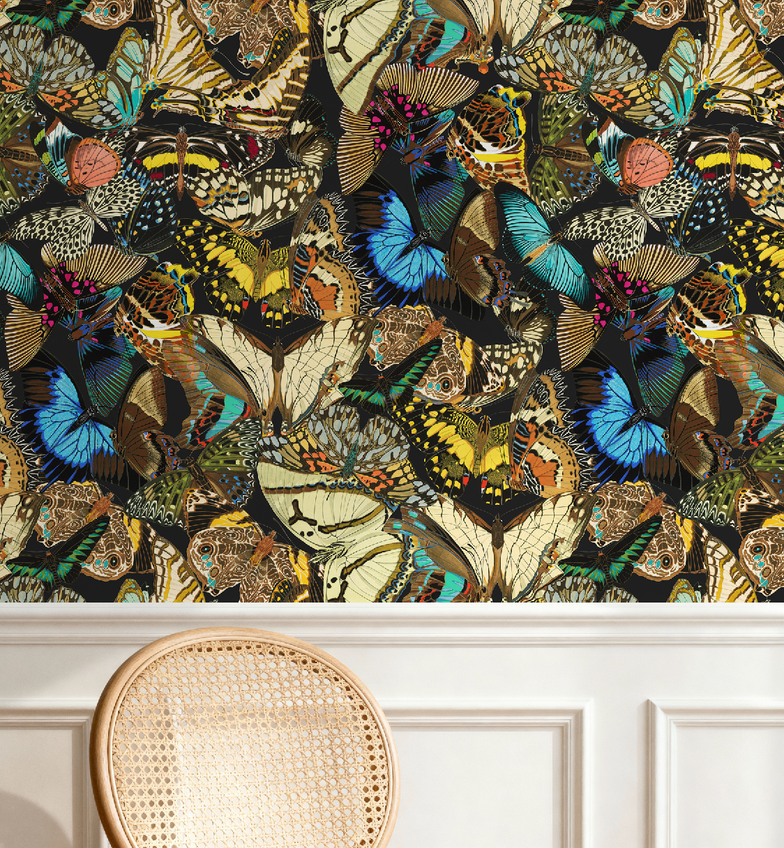 Butterfly Cabinet Noir Wallpaper - Image 5 by RebelMod