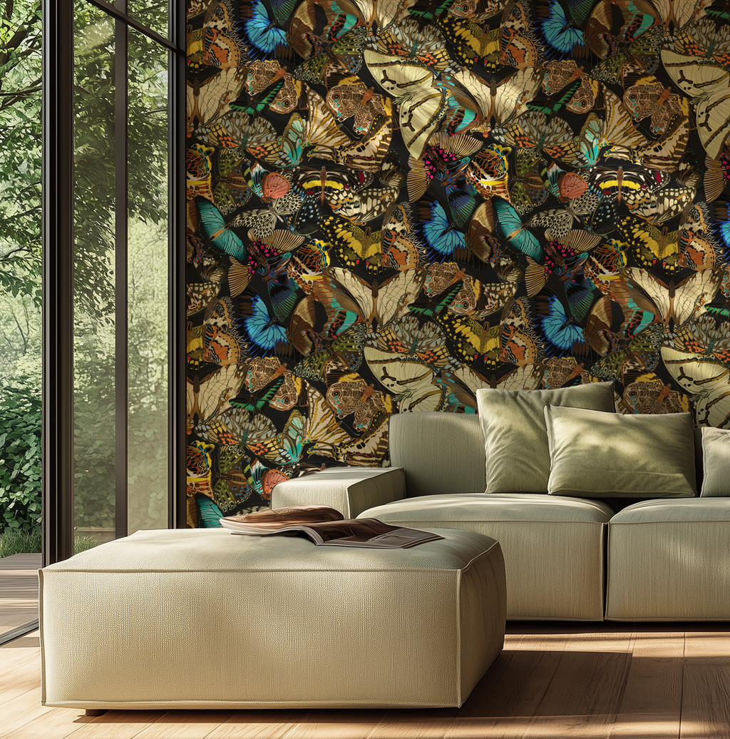Butterfly Cabinet Noir Wallpaper - Image 7 by RebelMod