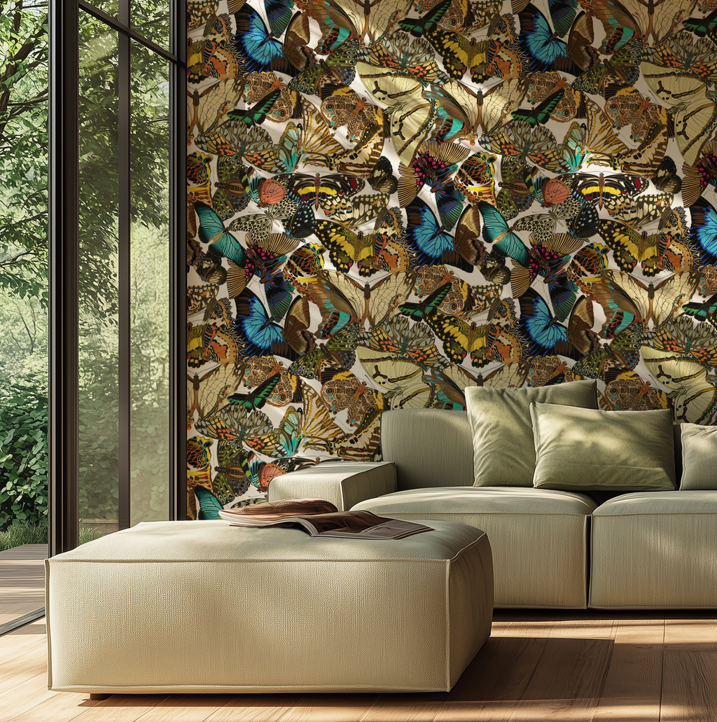 Butterfly Cabinet Wallpaper White - Image 6 by RebelMod