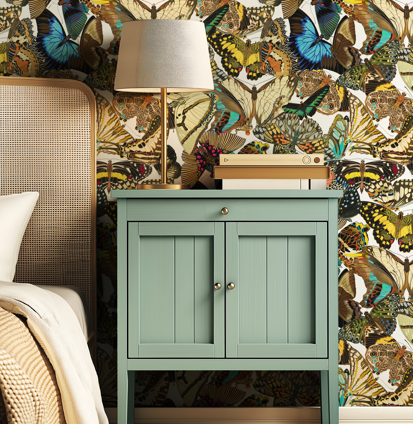 Butterfly Cabinet Wallpaper White - Image 7 by RebelMod