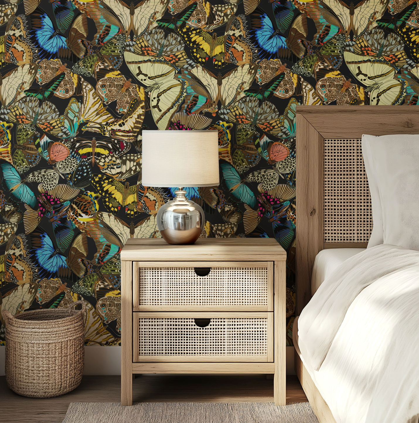 Butterfly Cabinet Noir Wallpaper - Image 9 by RebelMod