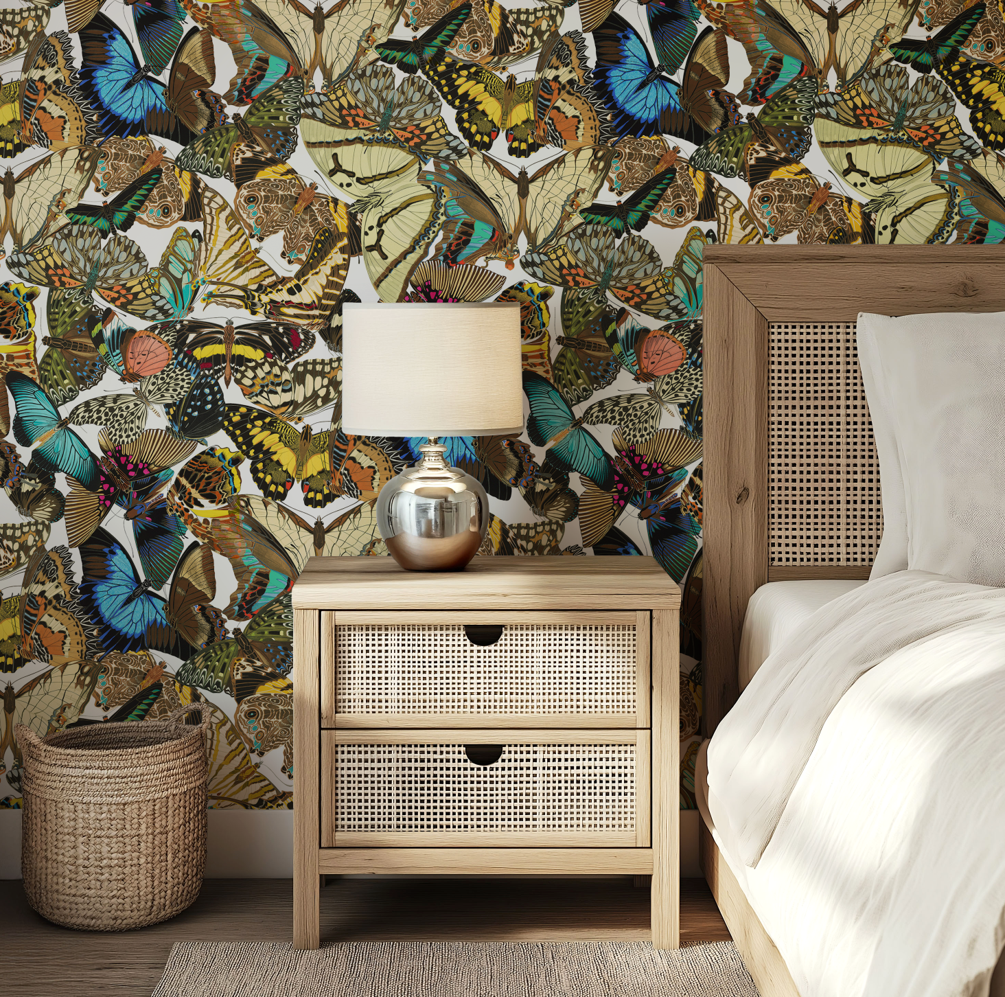 Butterfly Cabinet Wallpaper White - Image 9 by RebelMod