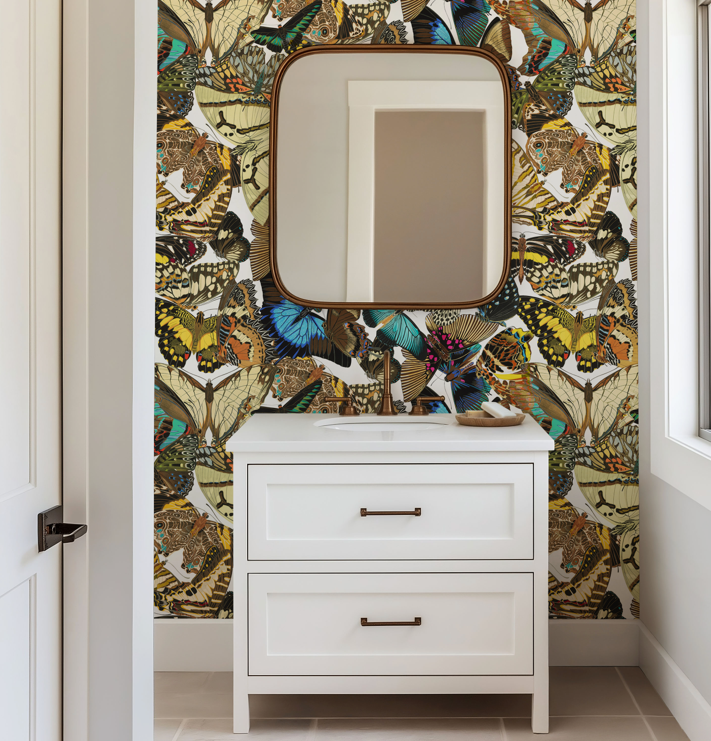 Butterfly Cabinet Wallpaper White - Image 10 by RebelMod