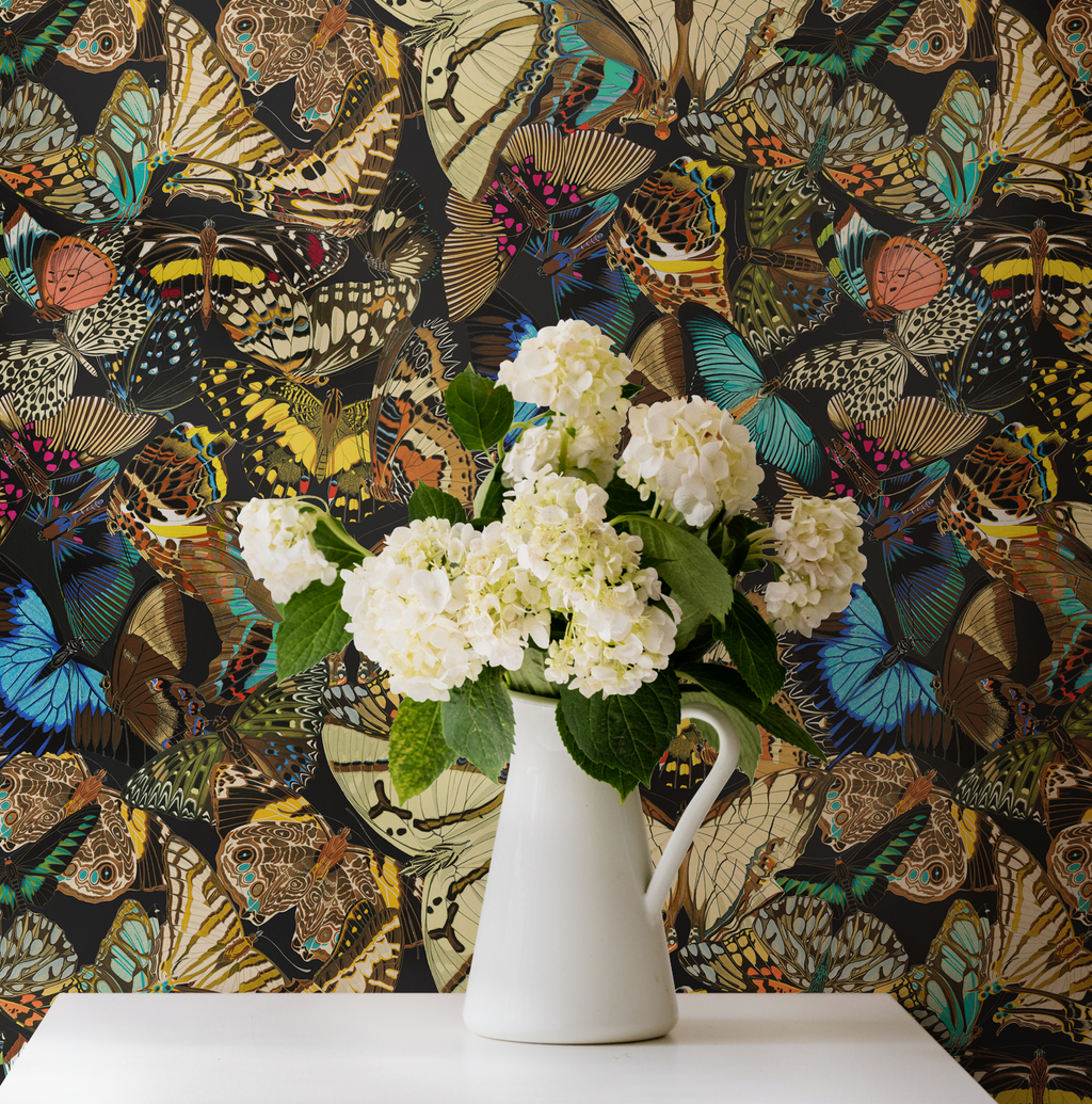 Butterfly Cabinet Noir Wallpaper - Image 3 by RebelMod
