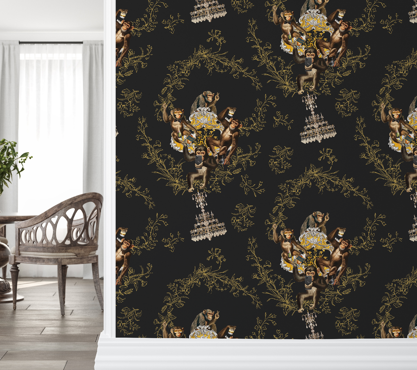 Monkey Business Noir Wallpaper - Image 3 by RebelMod