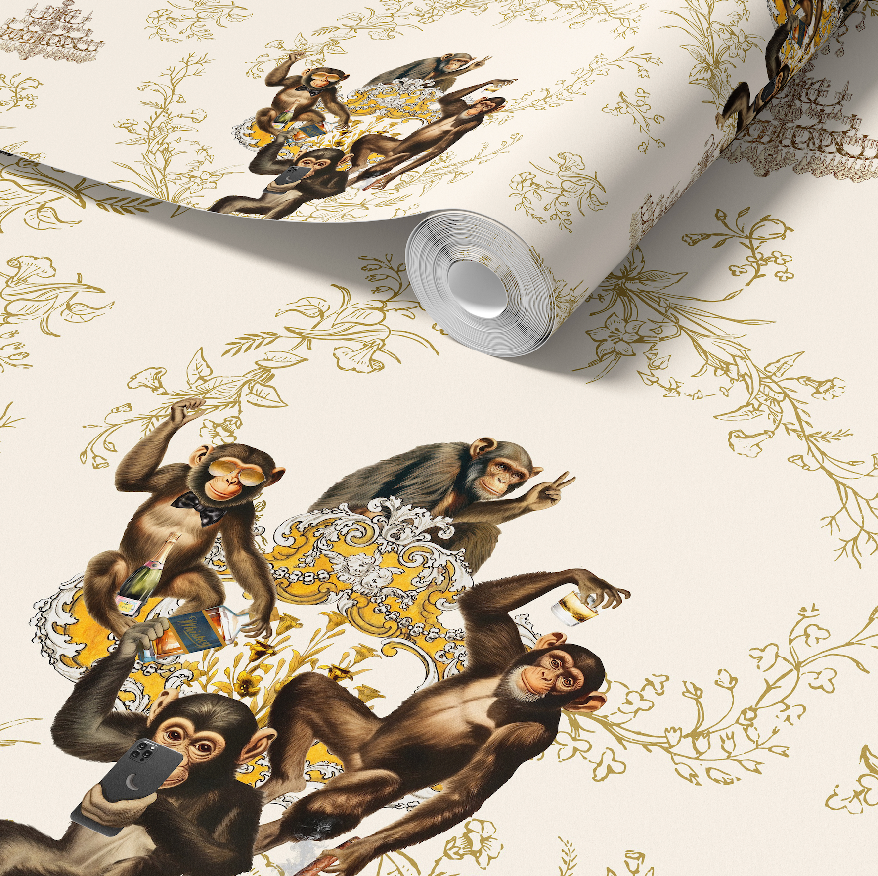 Monkey Business Ivory Wallpaper - Image 6 by RebelMod