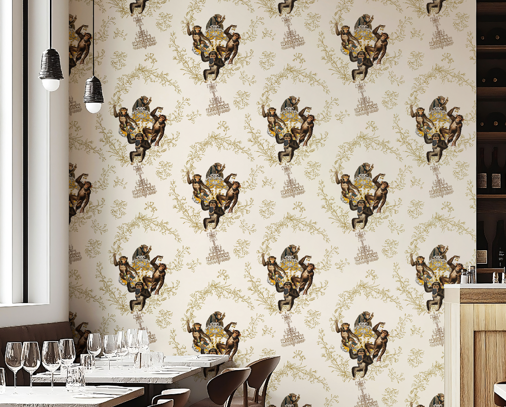 Monkey Business Ivory Wallpaper - Image 5 by RebelMod