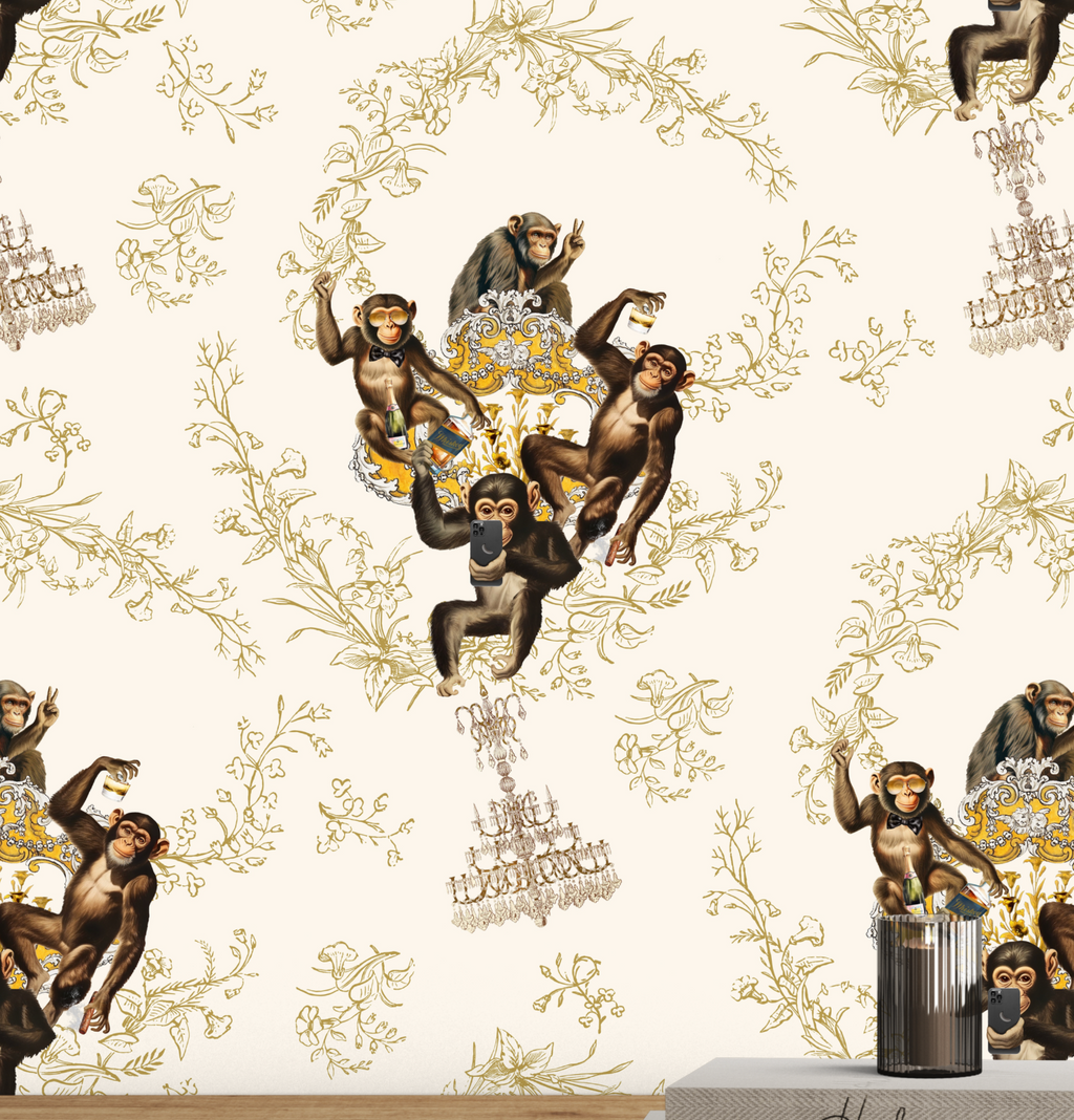Monkey Business Ivory Wallpaper - Image 2 by RebelMod