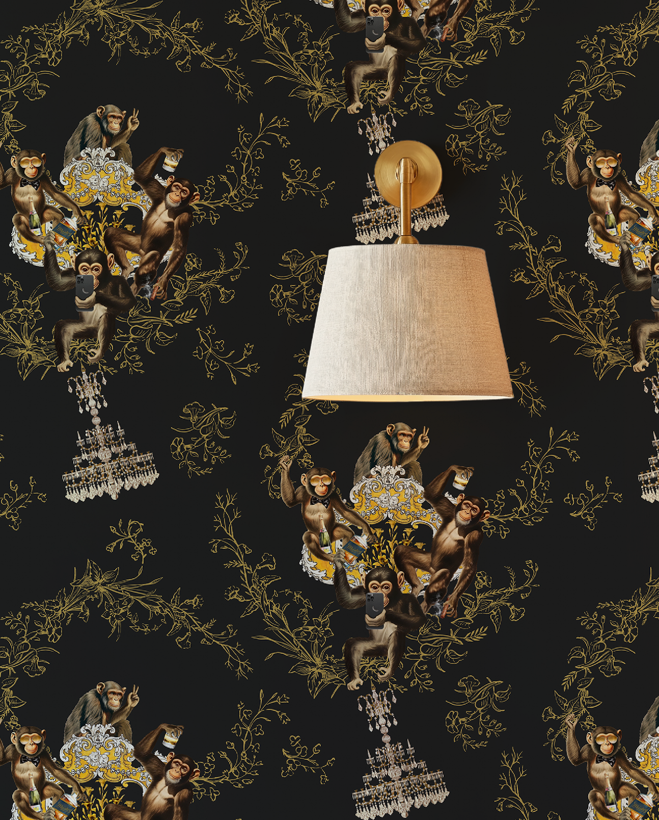 Monkey Business Noir Wallpaper by RebelMod