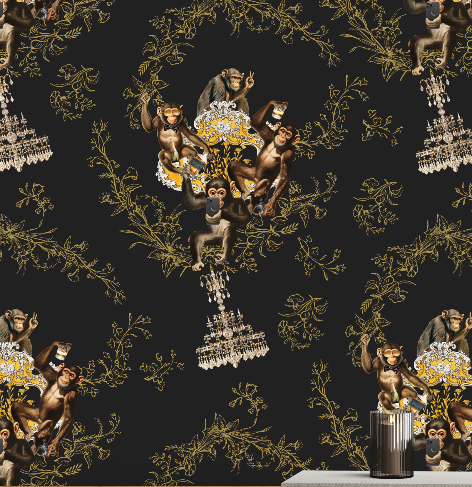 Monkey Business Noir Wallpaper - Image 7 by RebelMod