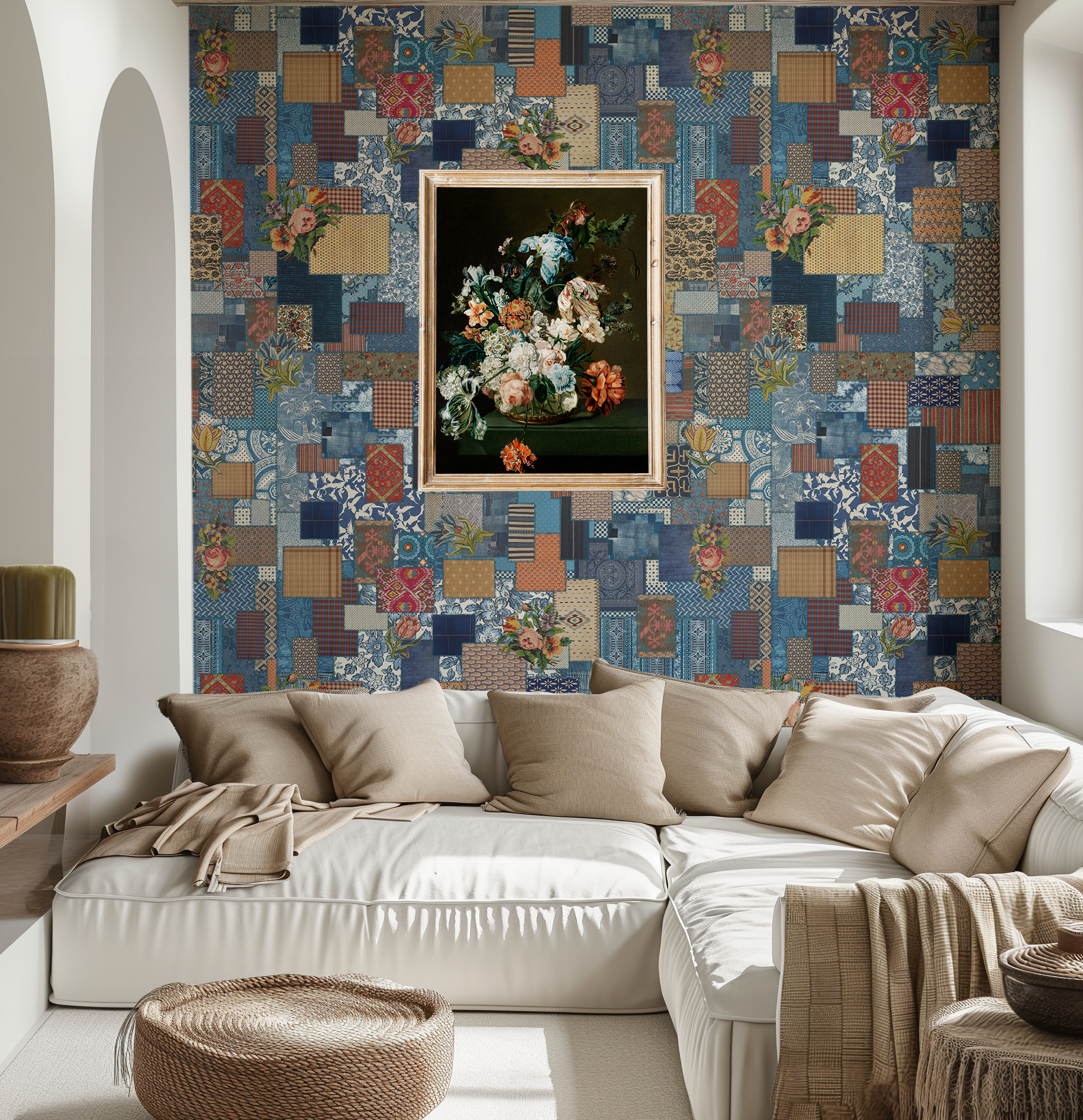 Boho Vintage Patchwork Wallpaper - Image 6 by RebelMod