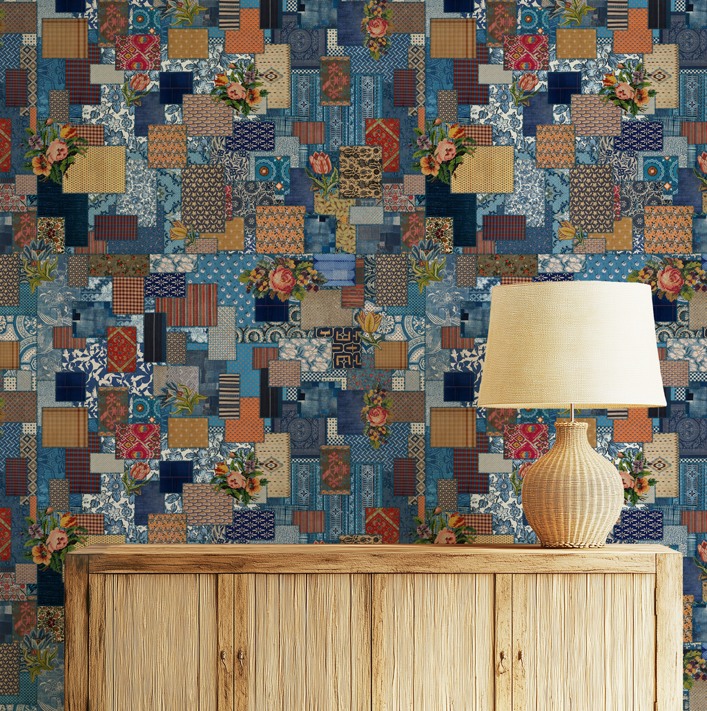 Boho Vintage Patchwork Wallpaper - Image 8 by RebelMod