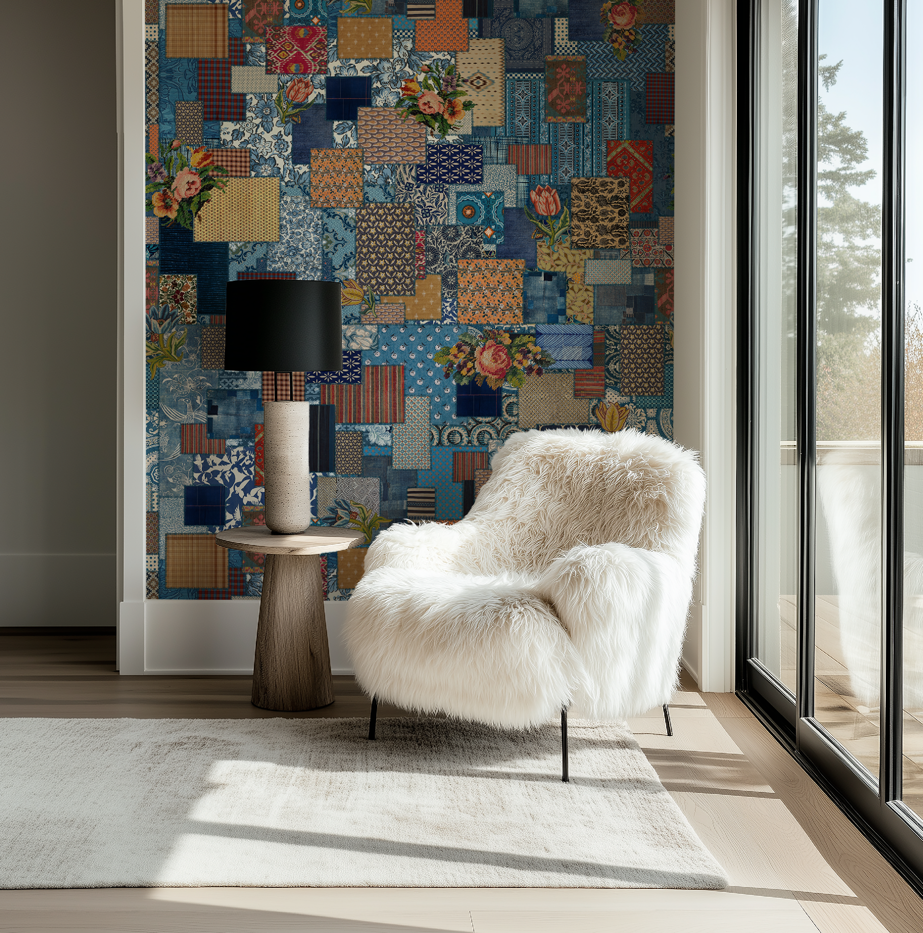 Boho Vintage Patchwork Wallpaper - Image 2 by RebelMod