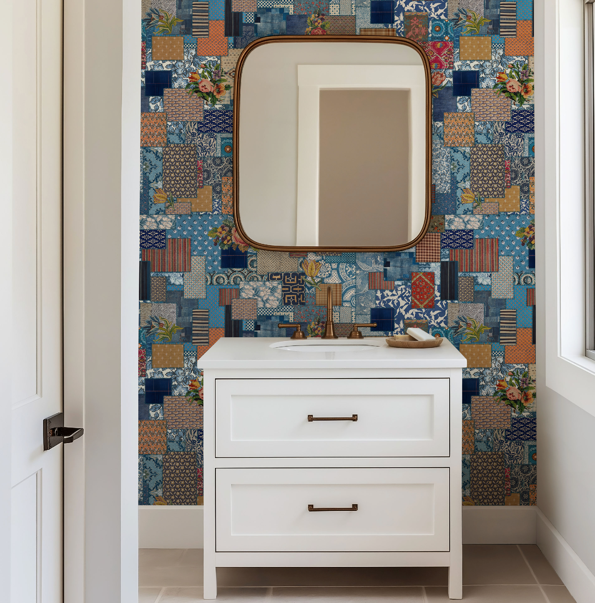 Boho Vintage Patchwork Wallpaper - Image 9 by RebelMod
