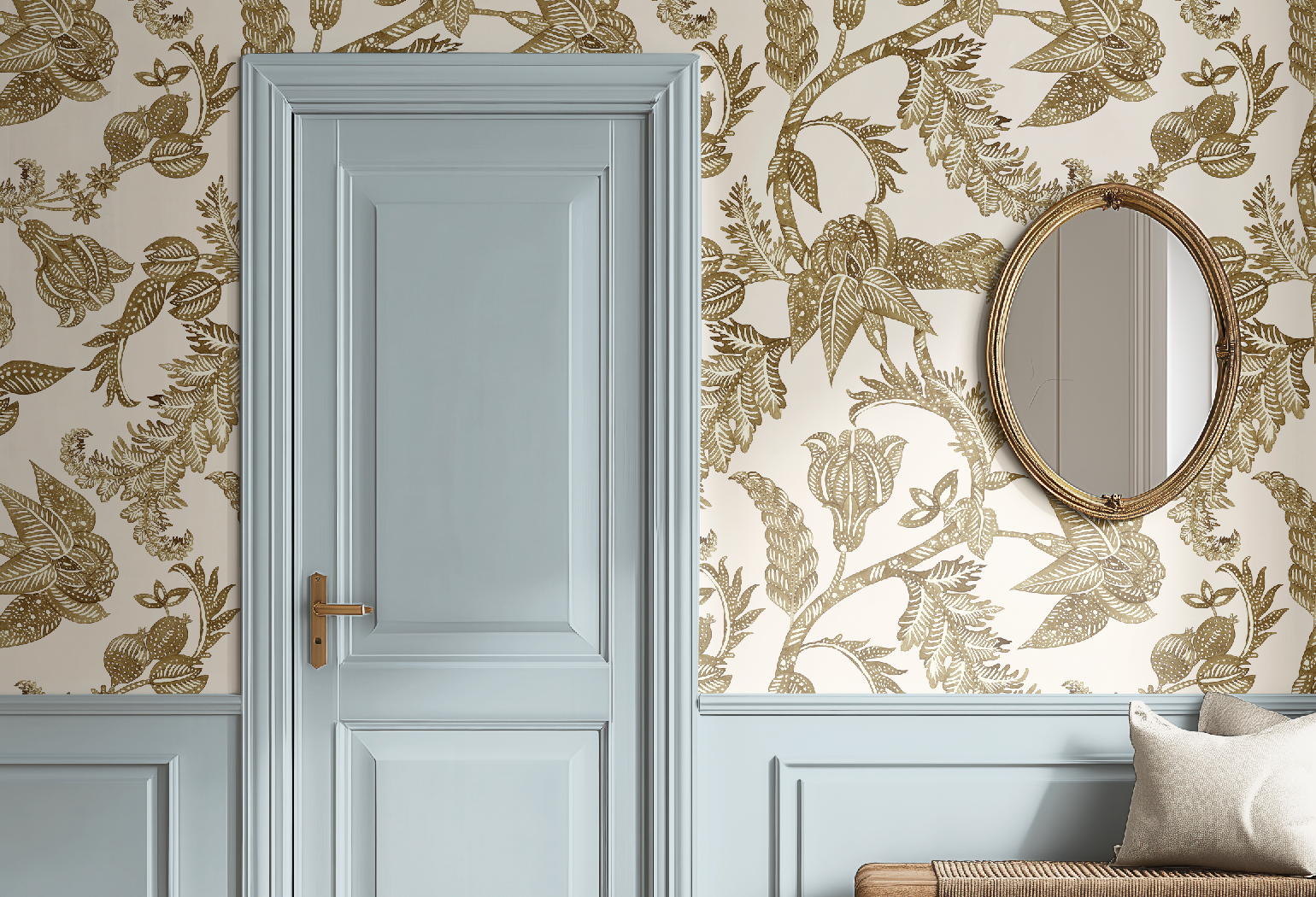 Antique Botanical Etching / Cream Wallpaper - Image 4 by RebelMod