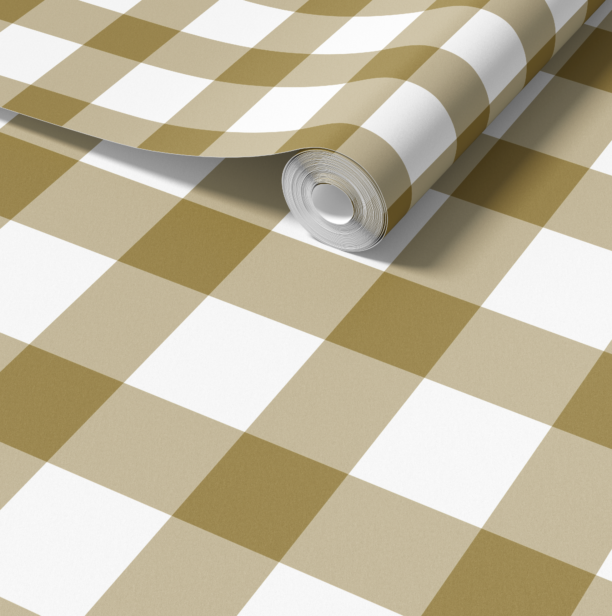 Amber Brown Plaid Gingham Wallpaper - Image 5 by RebelMod