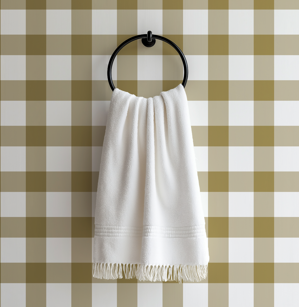 Amber Brown Plaid Gingham Wallpaper - Image 8 by RebelMod
