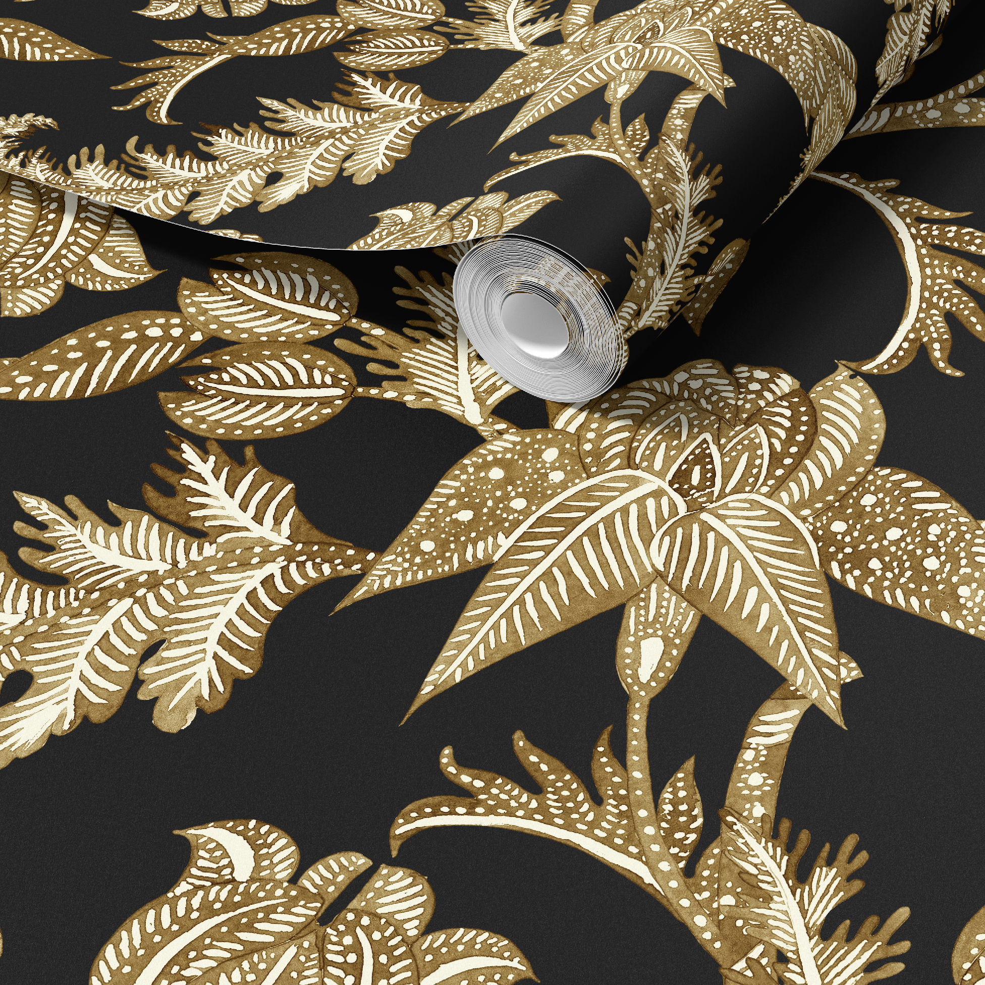 Antique Botanical Etching / Charcoal Wallpaper - Image 4 by RebelMod