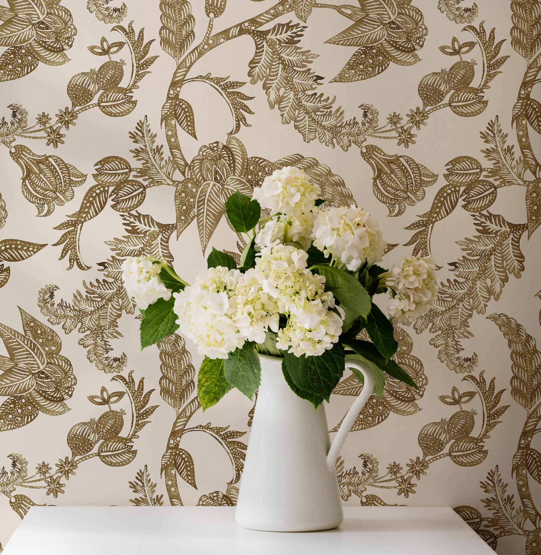 Antique Botanical Etching / Cream Wallpaper - Image 5 by RebelMod