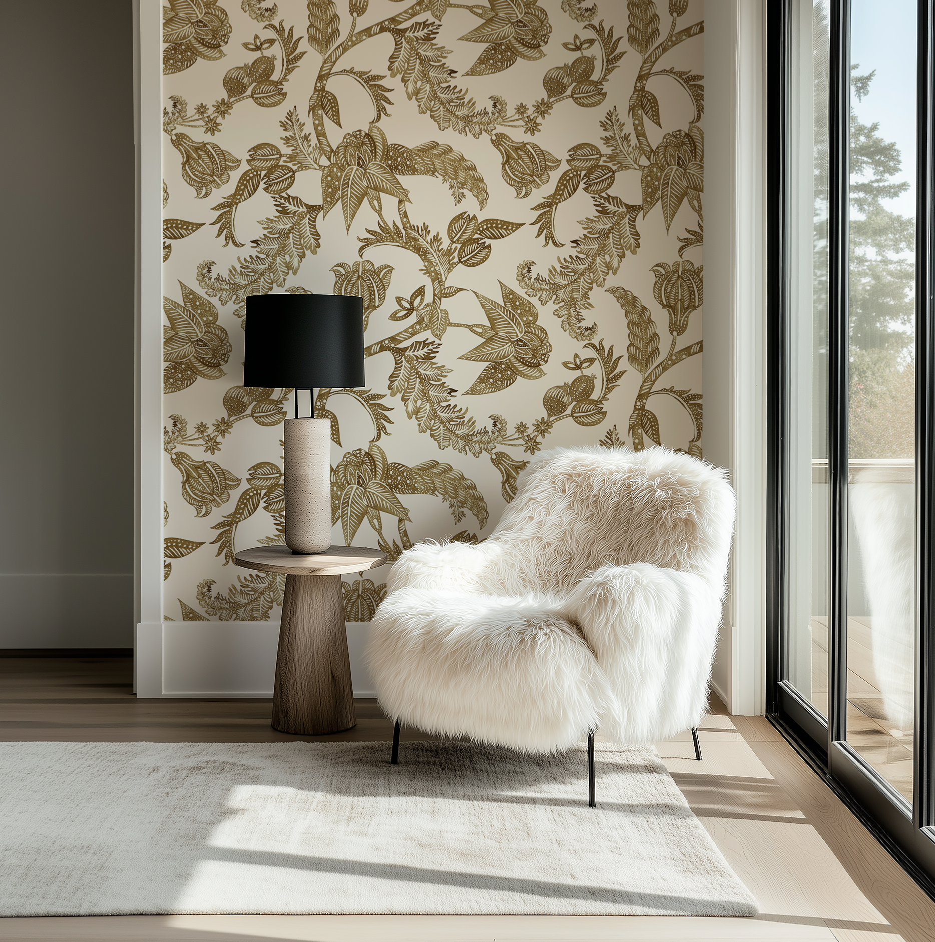 Antique Botanical Etching / Cream Wallpaper - Image 7 by RebelMod