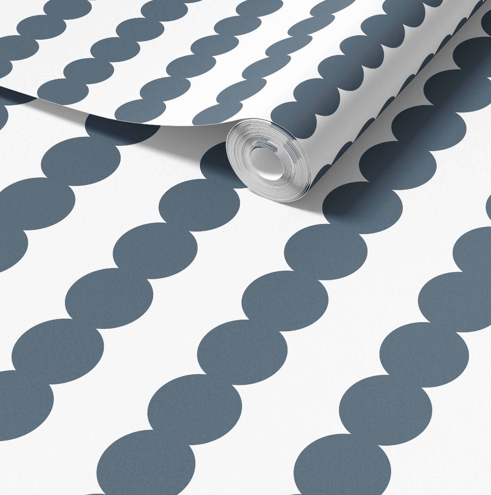 Scallop Stripe Dark Gray Wallpaper - Image 4 by RebelMod