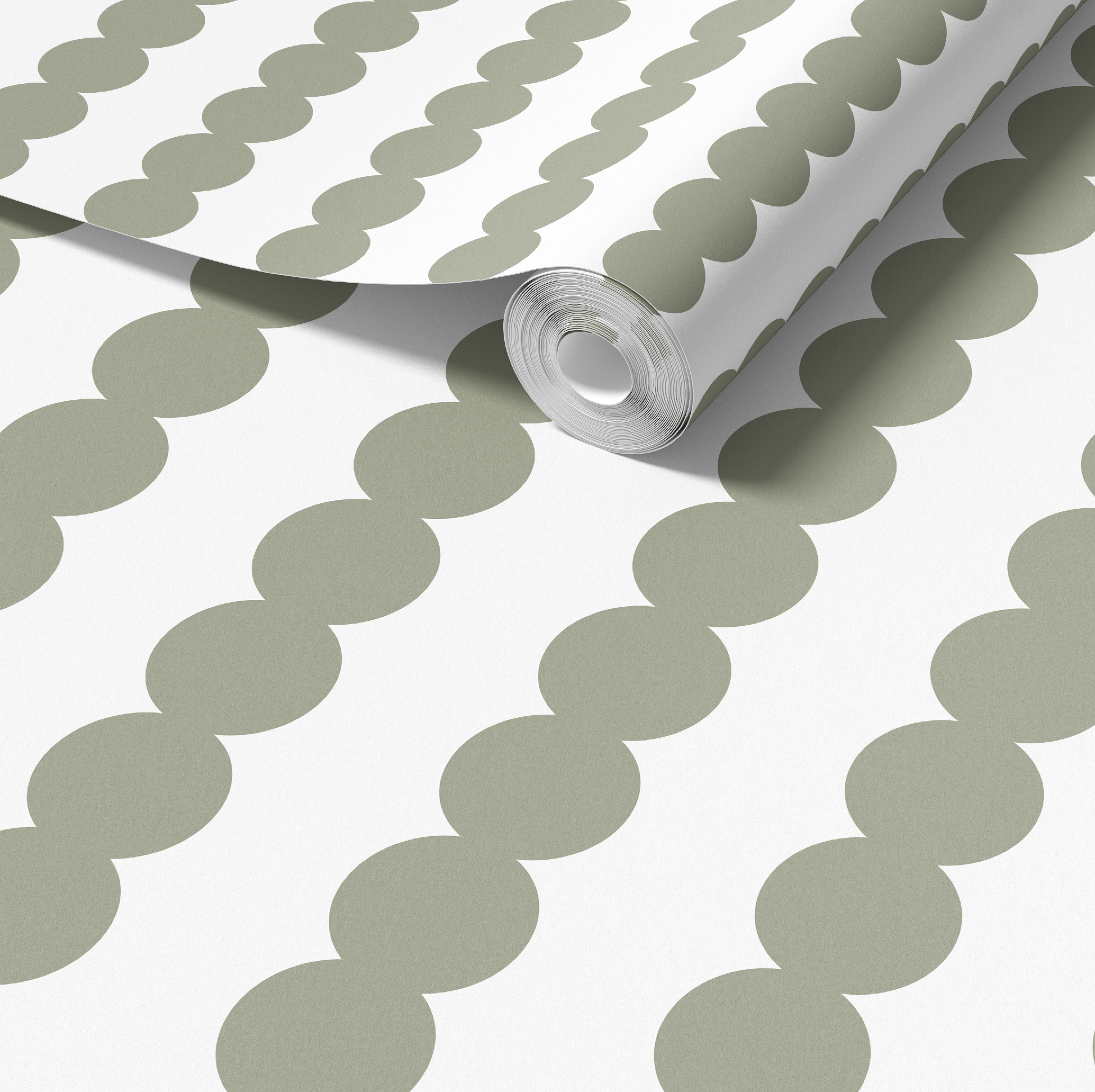 Scallop Stripe Taupe Wallpaper - Image 2 by RebelMod