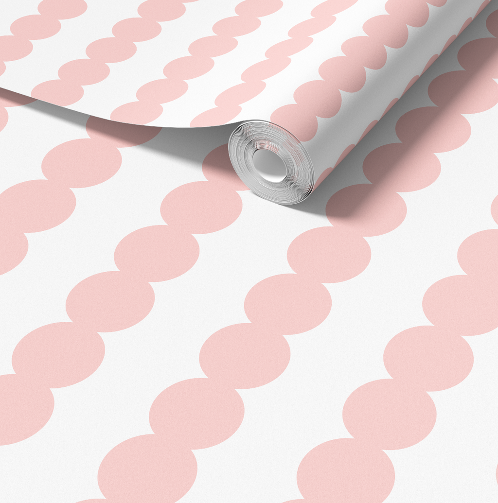 Scallop Stripe Pink Wallpaper - Image 2 by RebelMod