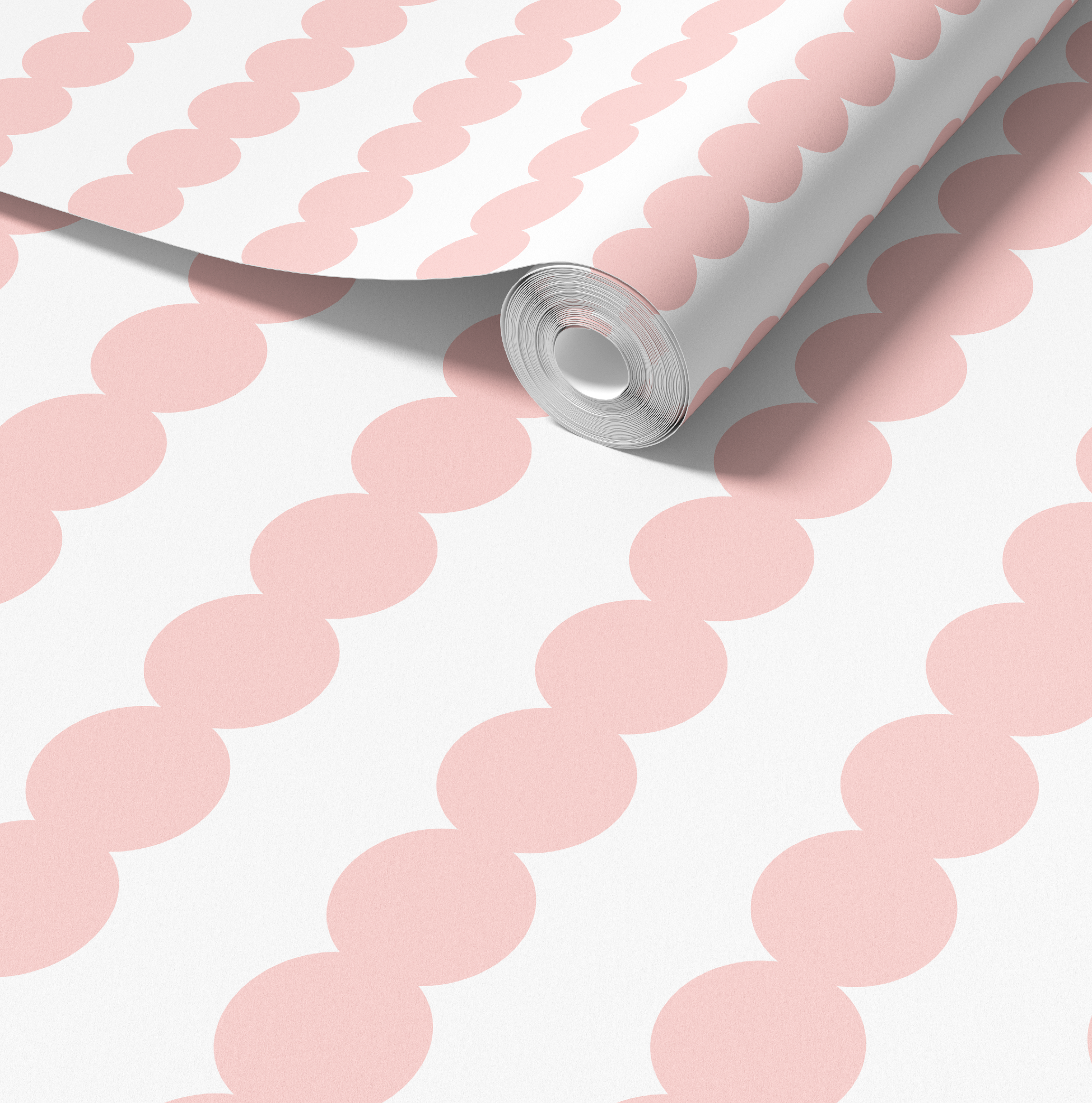 Scallop Stripe Pink Wallpaper - Image 2 by RebelMod