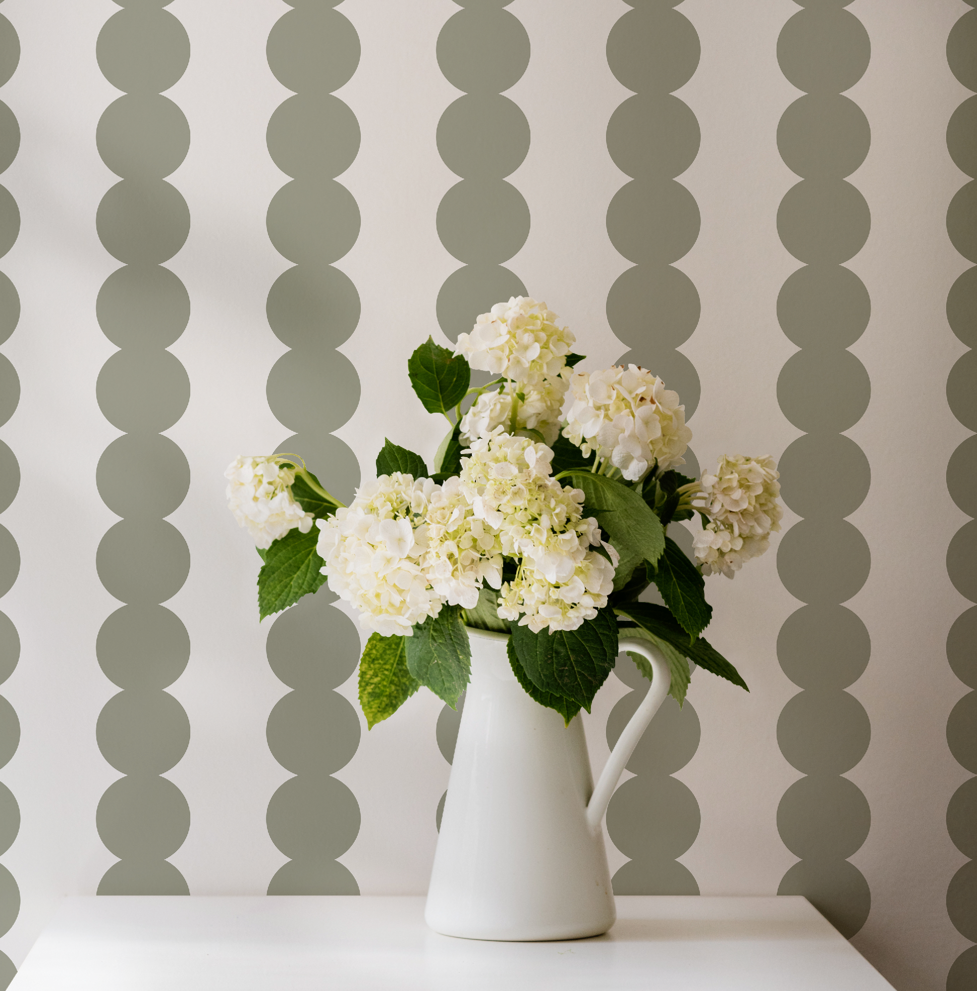 Scallop Stripe Taupe Wallpaper - Image 5 by RebelMod