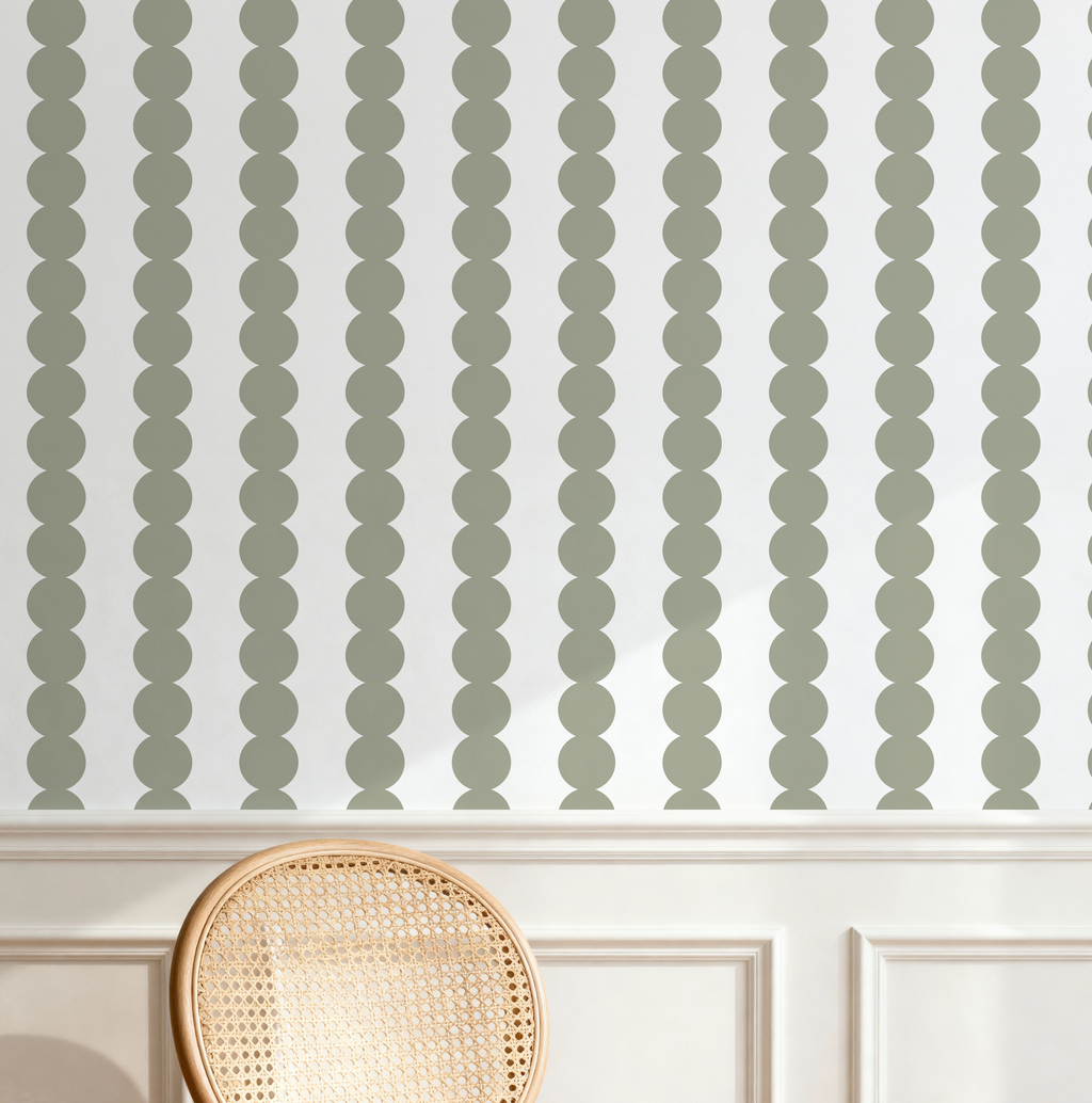 Scallop Stripe Taupe Wallpaper - Image 7 by RebelMod