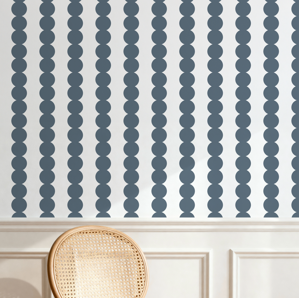 Scallop Stripe Dark Gray Wallpaper - Image 7 by RebelMod