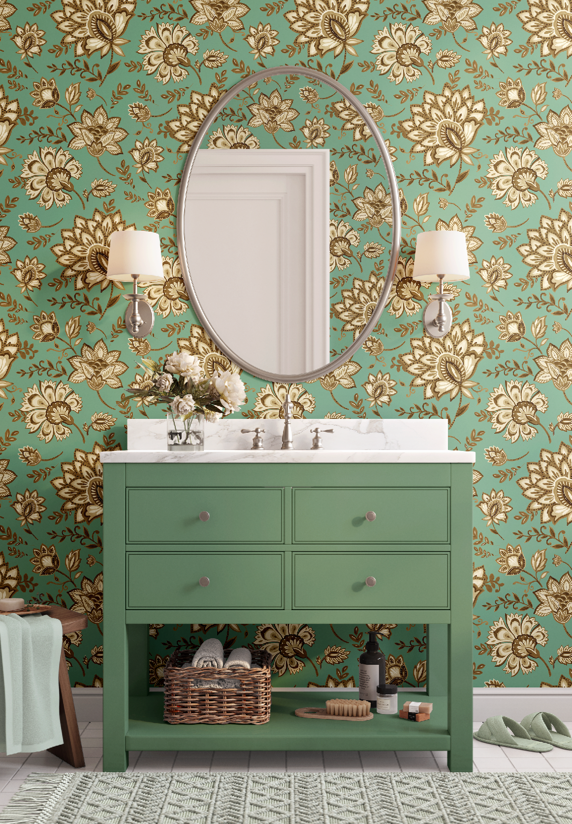 Bohemian Whimsy Floral - Sepia Wallpaper - Image 3 by RebelMod