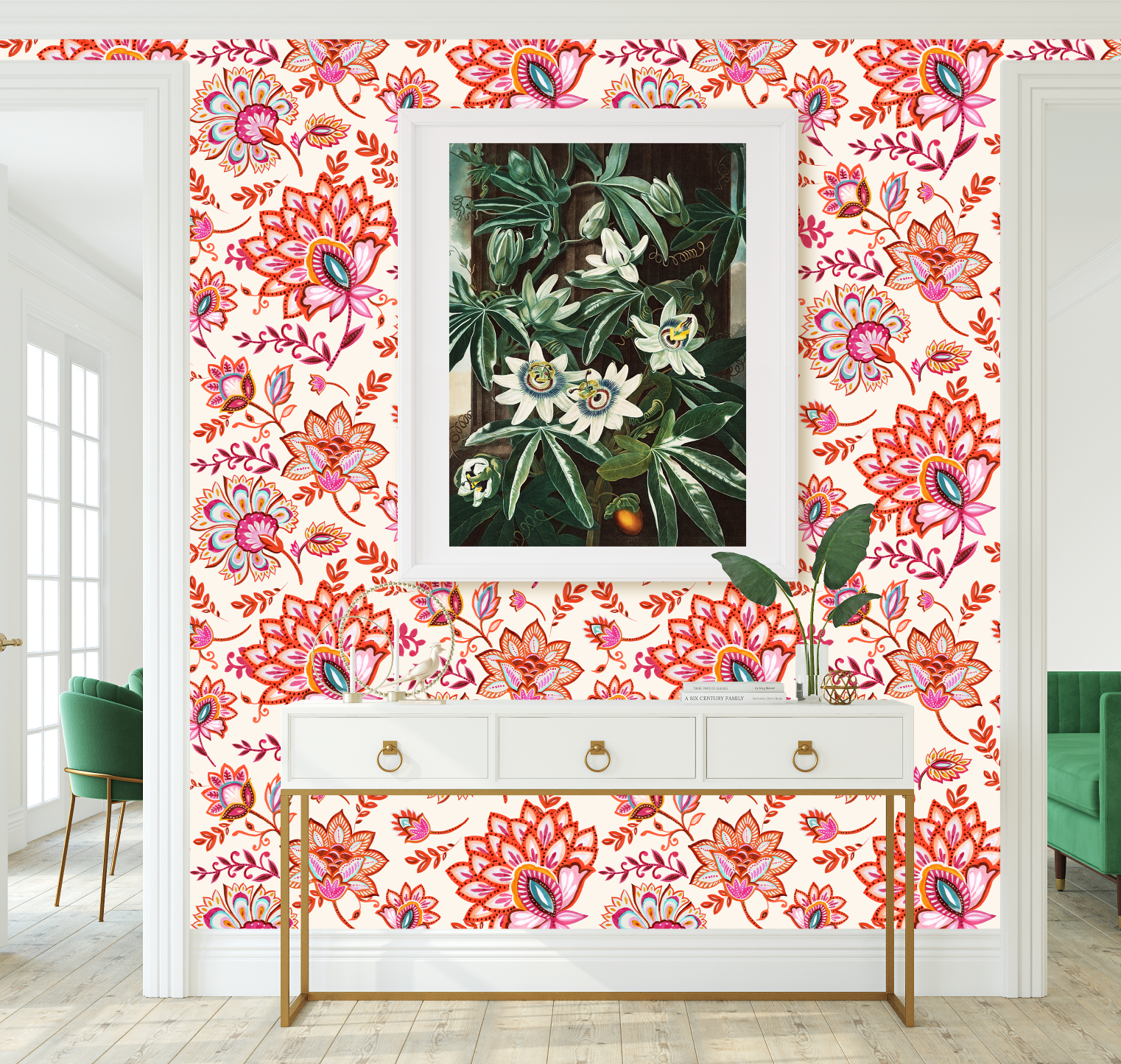 Bohemian Whimsy Floral - Linen Wallpaper - Image 4 by RebelMod