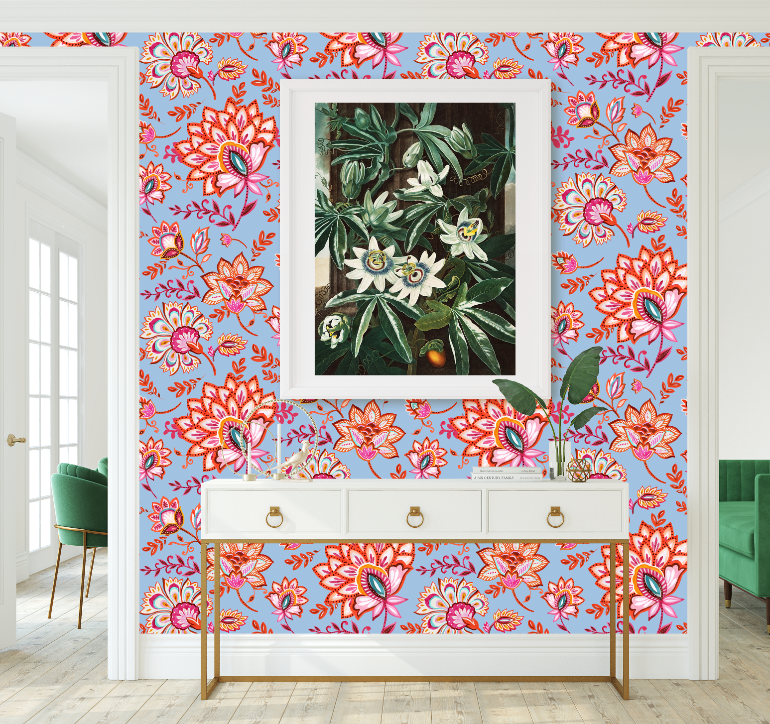 Bohemian Whimsy Floral - Sky Wallpaper - Image 5 by RebelMod