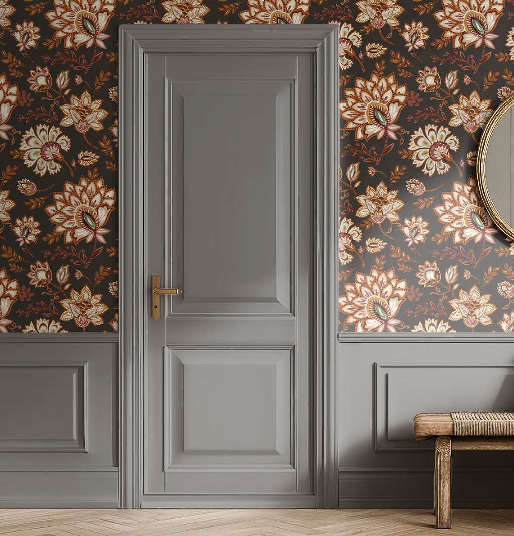 Bohemian Whimsy Floral - Cocoa Wallpaper - Image 7 by RebelMod