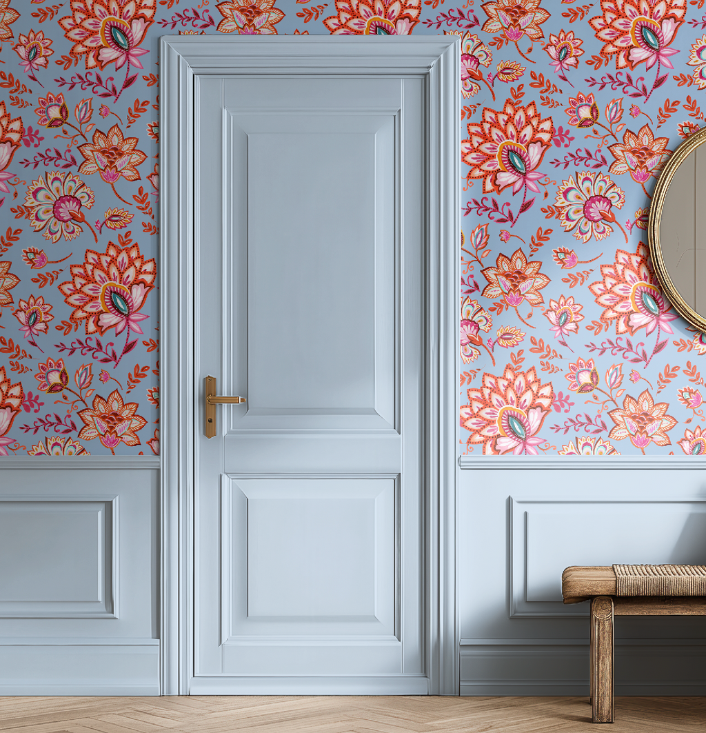 Bohemian Whimsy Floral - Sky Wallpaper - Image 6 by RebelMod