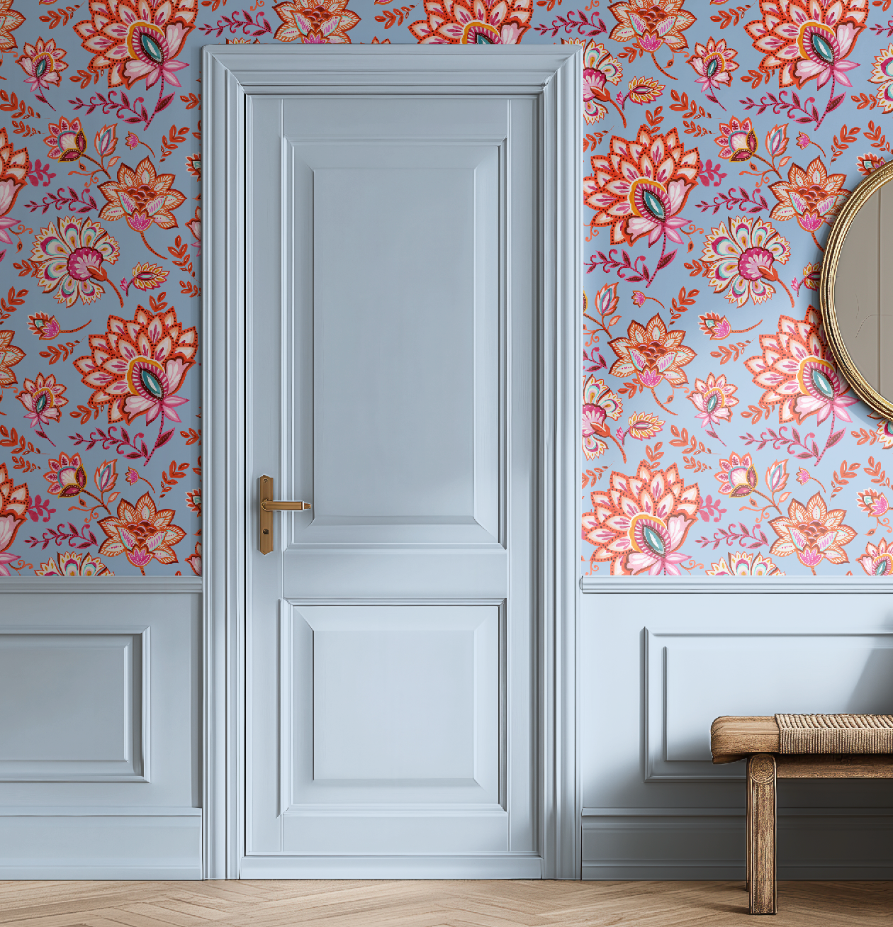 Bohemian Whimsy Floral - Sky Wallpaper - Image 6 by RebelMod