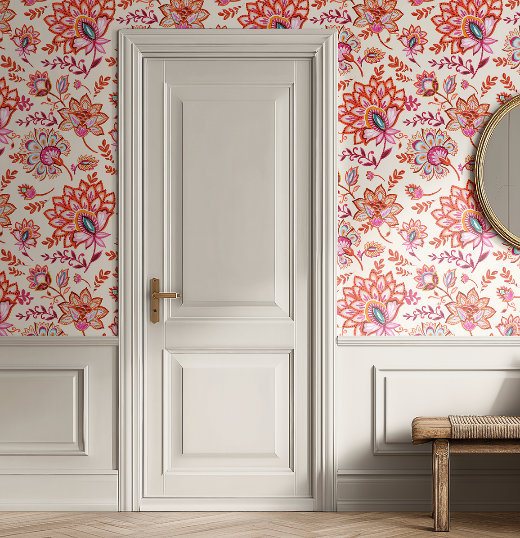 Bohemian Whimsy Floral - Linen Wallpaper - Image 6 by RebelMod