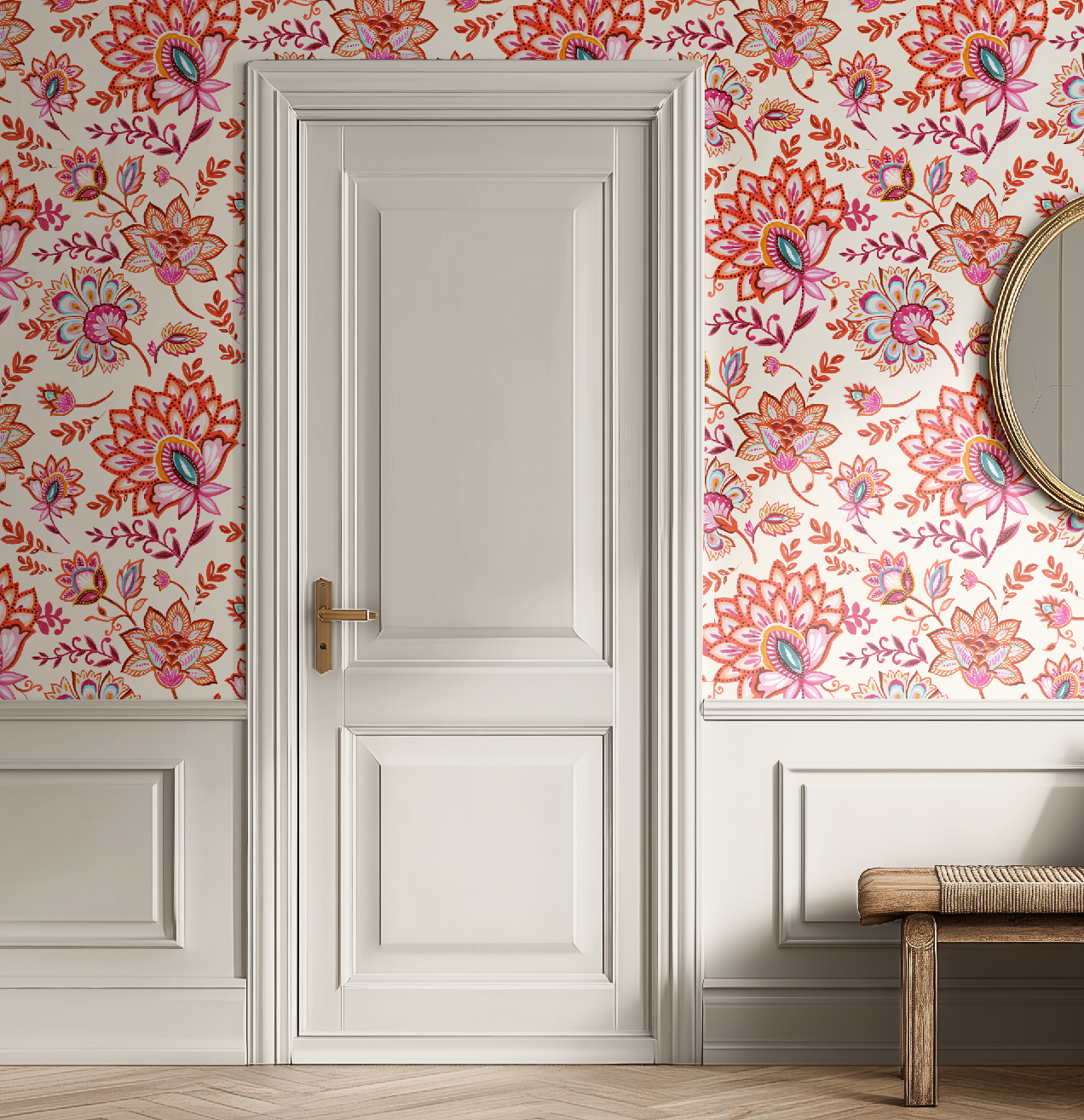 Bohemian Whimsy Floral - Linen Wallpaper - Image 6 by RebelMod