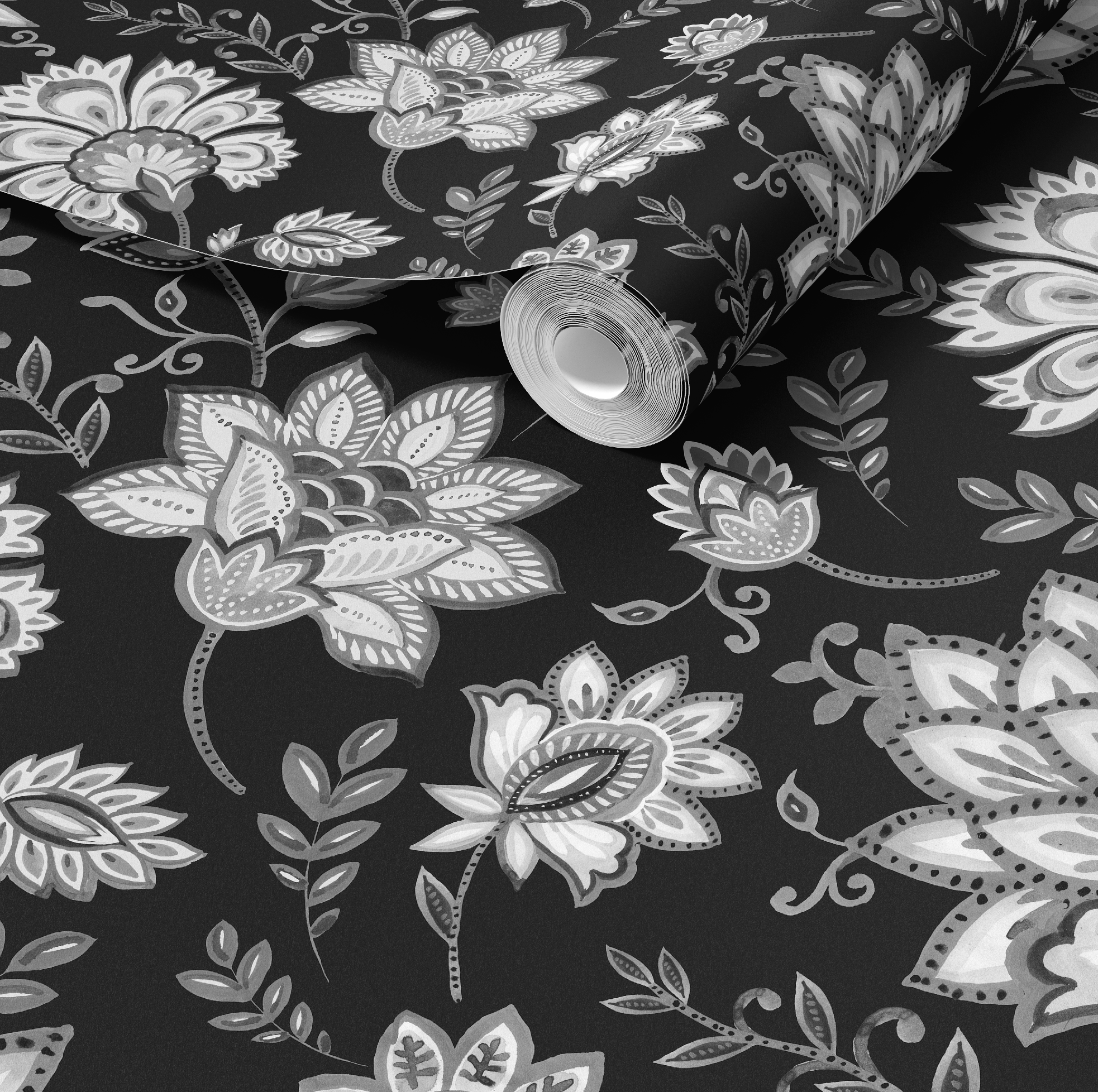 Bohemian Whimsy Floral - Noir Wallpaper - Image 6 by RebelMod