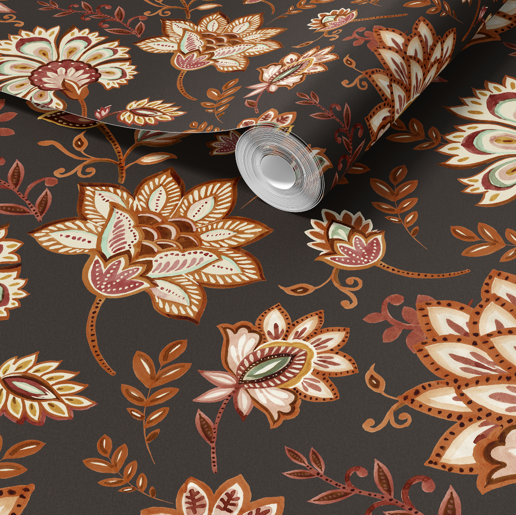 Bohemian Whimsy Floral - Cocoa Wallpaper - Image 8 by RebelMod