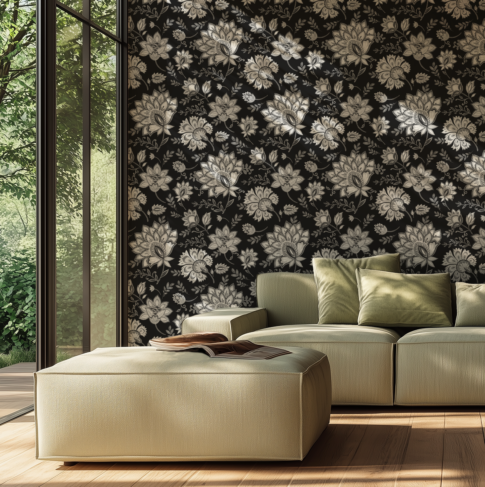 Bohemian Whimsy Floral - Noir Wallpaper - Image 8 by RebelMod